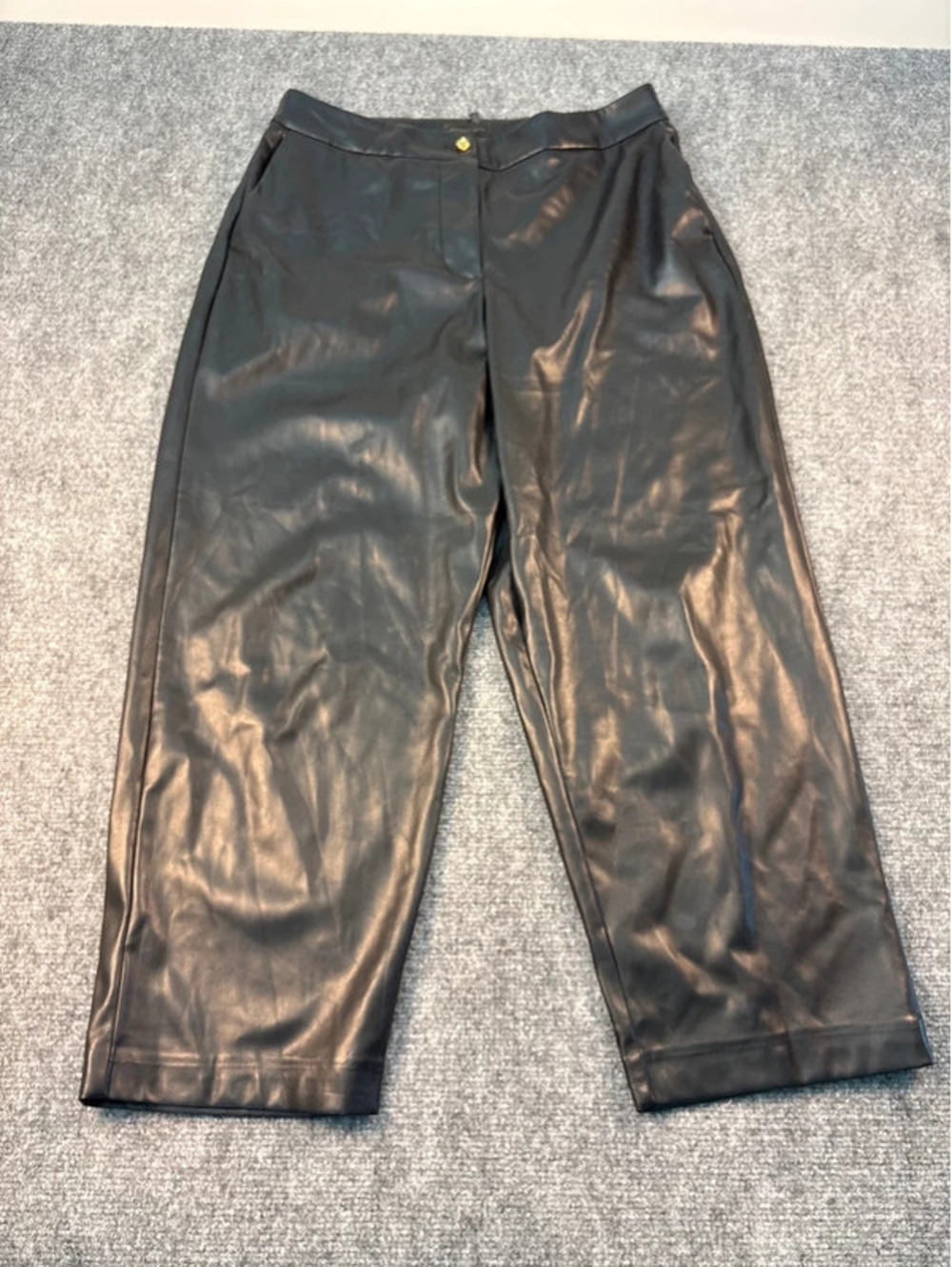 Donna Karan size 14 faux leather ankle pants